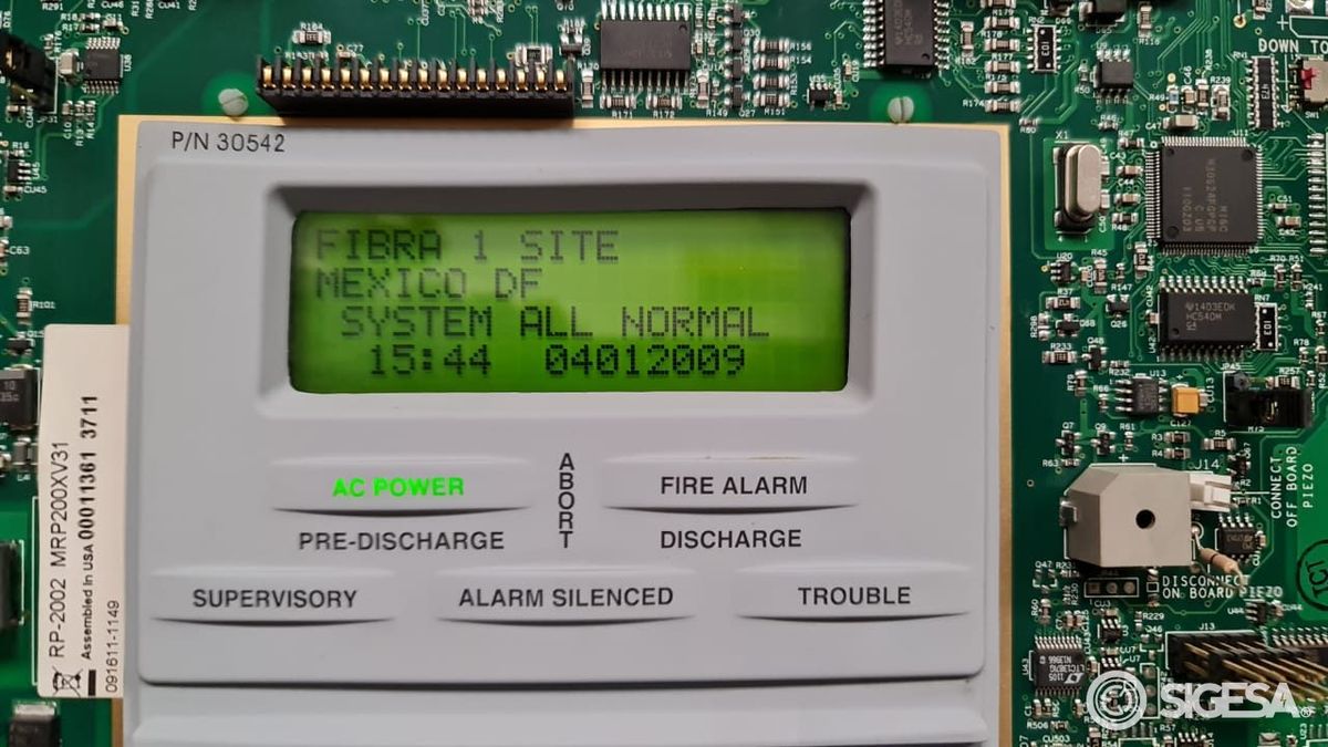 Sistema de agente limpio contra incendio para data center SIGESA en CDMX